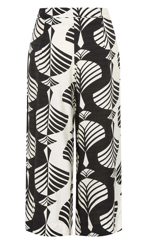 Peta Print Pant - Black - Avenue