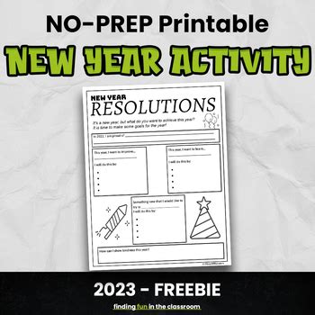 New Year Resolution Worksheet 的图像结果