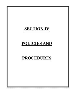 Fillable Online SECTION IV POLICIES AND PROCEDURES Fax Email Print ...