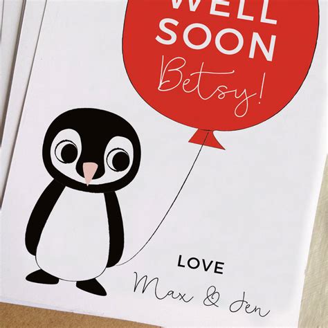 Personalised Get Well Soon Card By Small Dots