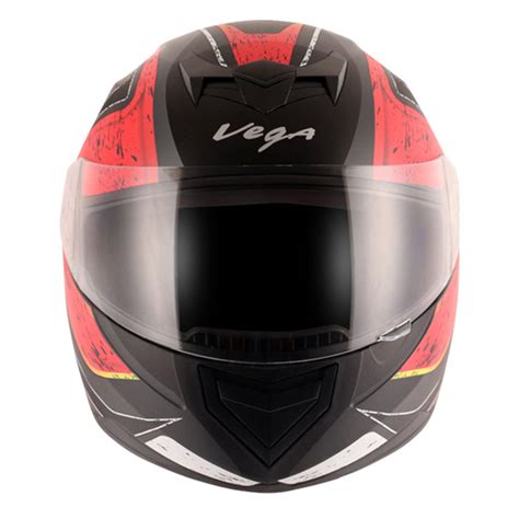 Vega Edge DX Crystal Black Red Helmet | Shop Helmets at BIKERSTORE.IN ...