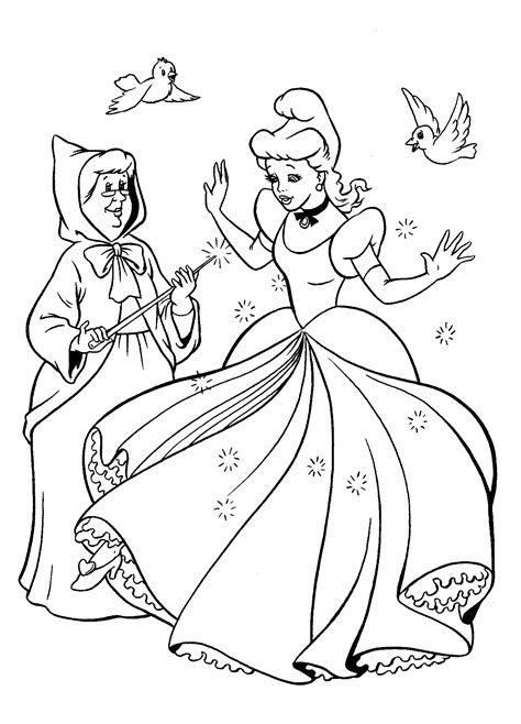Cinderella Printables Coloring Pages - Printable Templates