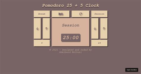Pomodoro Clock JavaScript 的图像结果