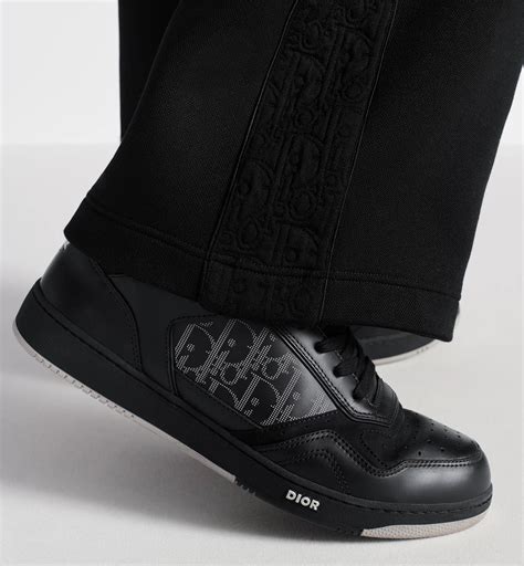 B27 Low-Top Sneaker Black Smooth Calfskin, Black Suede and Black Dior ...