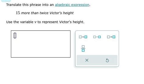 Translate this phrase into an algebraic expression. - Brainly.in
