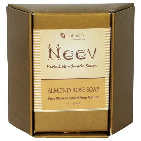 Buy Neev Herbal Handmade Soaps Almond Rose Handmade Soap 75gms Online ...