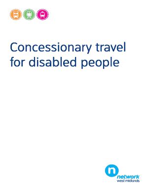 Fillable Online Concessionary travel for disabled people - Network Fax ...