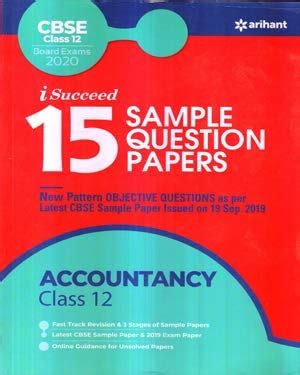 CBSE Board Class 12 Board Exams 2020 Accountancy 15 Sample Question ...