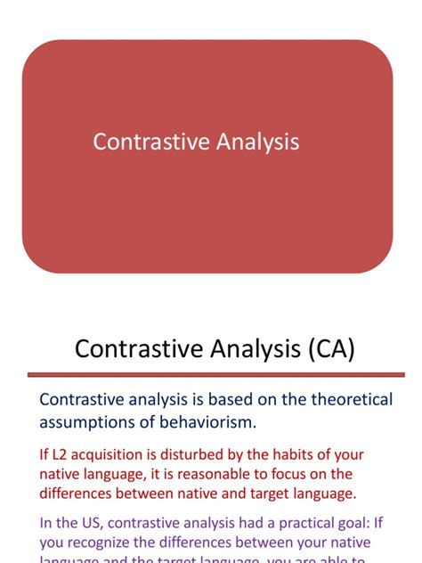 Image result for Contrastive Analysis Example