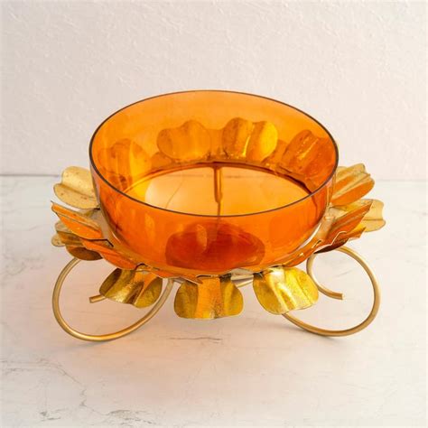 Buy Marigold Solid Multicolour Glass Floating Bowl from Home Centre at ...
