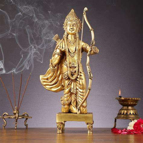 Brass Lord Rama statue | 18" – Budhshiv.com