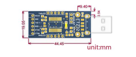 5Pcs Waveshare® FT232 Module USB to Serial USB to TTL FT232RL ...