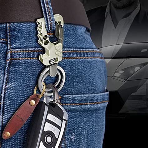 Idakekiy Heavy Duty Key Chain with 2 Key Rings Carabiner Car Key Chains ...