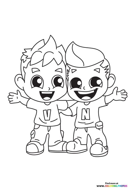 Vlad and Niki cartoon - Coloring Pages for kids