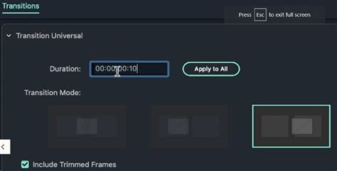 Apply Transition to Video in Filmora