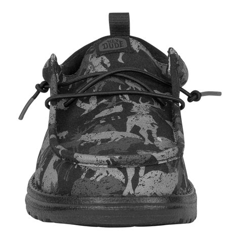 Hey Dude Mens Wally Funk Hunt Camo Black