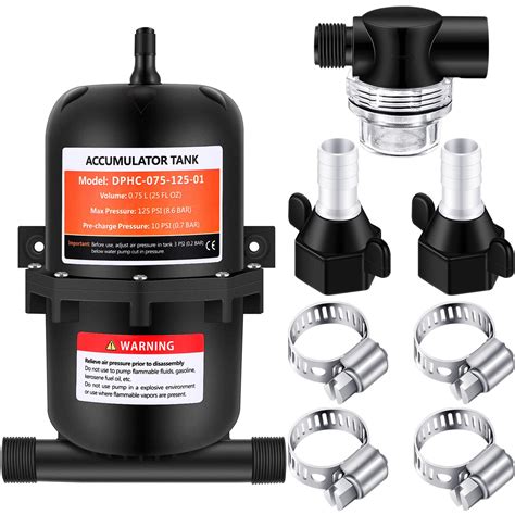 Buy 2 Pieces 0.75L Pre Pressurized Accumulator Tank 1/2 Twist on Pipe ...