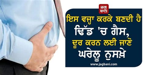 ਇਸ ਵਜ੍ਹਾ ਕਰਕੇ ਬਣਦੀ ਹੈ ਢਿੱਡ 'ਚ ਗੈਸ, ਦੂਰ ਕਰਨ ਲਈ ਜਾਣੋ ਘਰੇਲੂ ਨੁਸਖ਼ੇ