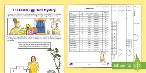 The Easter Egg Hunt Maths Mystery