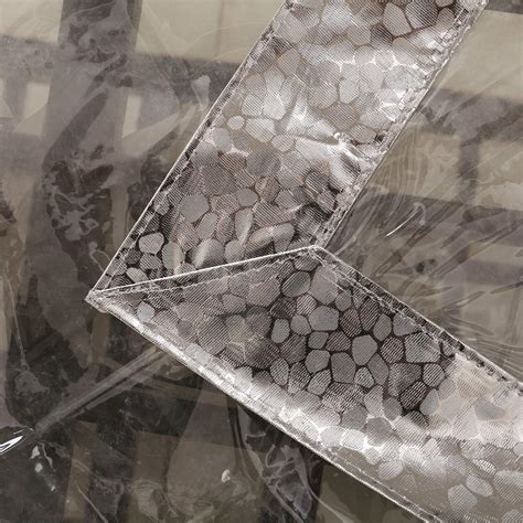 Buy SUPERMACY PVC Transparent Table Cover with Diamond Lace - 10 Seater ...