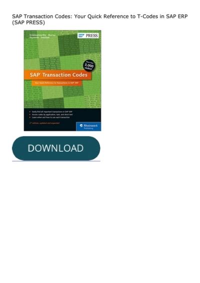 Image result for SAP T Code PDF Download