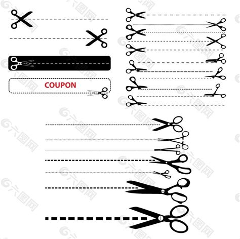 虚线剪刀设计元素素材免费下载(图片编号:8692190)-六图网