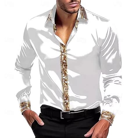 Homme Chemise Comme de la soie Chemise en satin Chemise habillée ...
