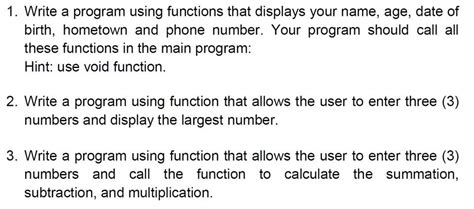 Image result for Write a C Program That Display Your Nam Age Address Using Function