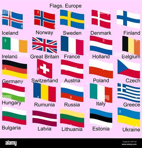 Set of Flags of european countries Stock Vector Image & Art - Alamy