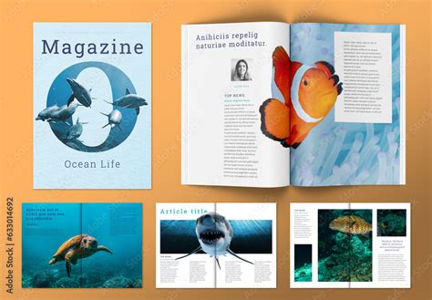 Minimalist Magazine Layout Stock Template | Adobe Stock