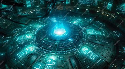 Premium Photo | Galactic Technopolis Alien Mothership Interior