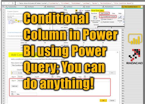 Image result for Power Query Call a Parameter into a Conditional Column
