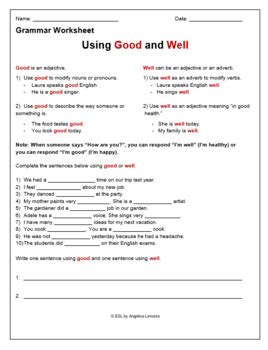 Be Good at Worksheet 的图像结果
