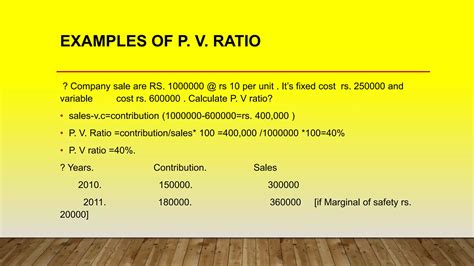 P/V RATIO MANAGEMENT ACCOUNTING | PPTX