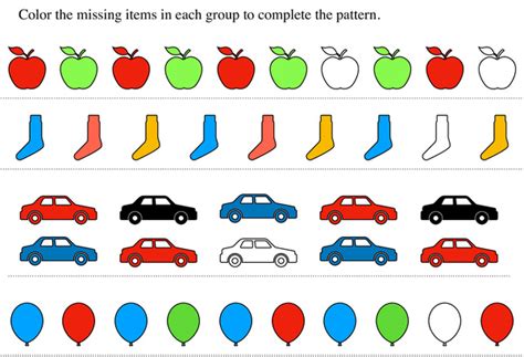 Color Pattern Worksheet for Math 的图像结果