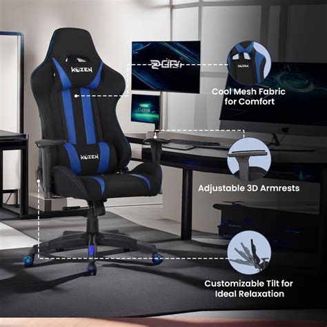 KOZEN Diablo Gaming Chair, Ergonomic Premium Fabric Computer Desk ...