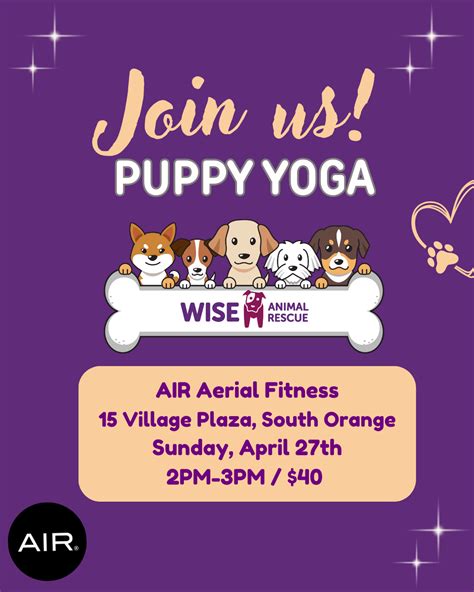 Puppy Yoga - Air South Orange | Wise Animal Rescue