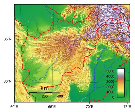 Height Map Of Afghanistan