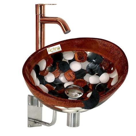 ACTINO DECOR & SHINE Resin Oval Designer Wash Basin Countertop Tabletop ...