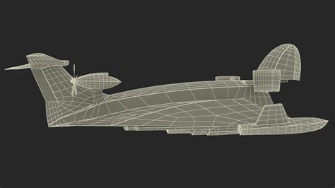 3D Flying Ship Concept Black Color | 3D Molier International