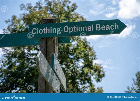 Clothing Optional Beach Sign Stock Image | CartoonDealer.com #74925193