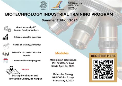 IIT Kanpur Hands-on Training “Biotechnology Industrial Training Program ...