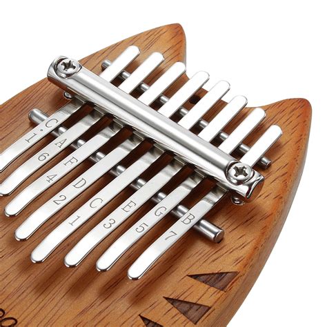Cega 8 Key Acrylic / Mahogany Wood Mini Kalimbas Thumb Piano African ...