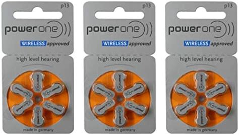 FCS Power One Size P13 Hearing Aid Battery Zinc Air Mercury-Free (3 ...
