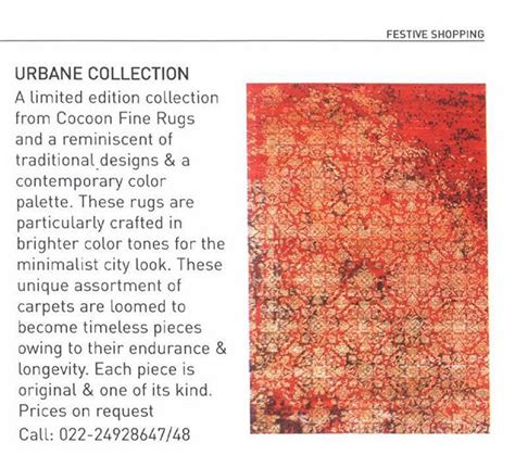 Cocoon in The Sindhian - 2012 – Cocoon Fine Rugs