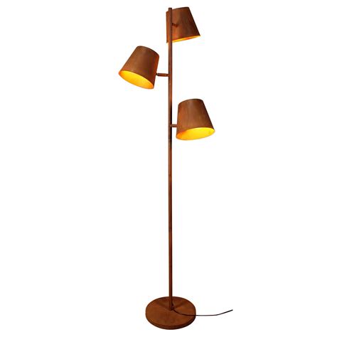 Colt floor lamp, 3-bulb, aged finish | Lights.co.uk
