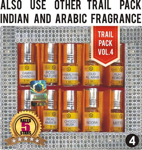Parag Fragrances Top 10 Attars Trail Pack of Gold Kasturi, Khus, Sanda ...