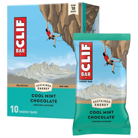 Clif Bar - Cool Mint Chocolate With Caffeine - Made With Organic Oats ...