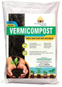 The Village Factory Organic Vermicompost Fertilizer Manure for Plants ...
