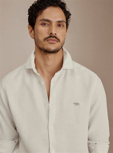 Andamen Cosmic Latte Linen Shirt